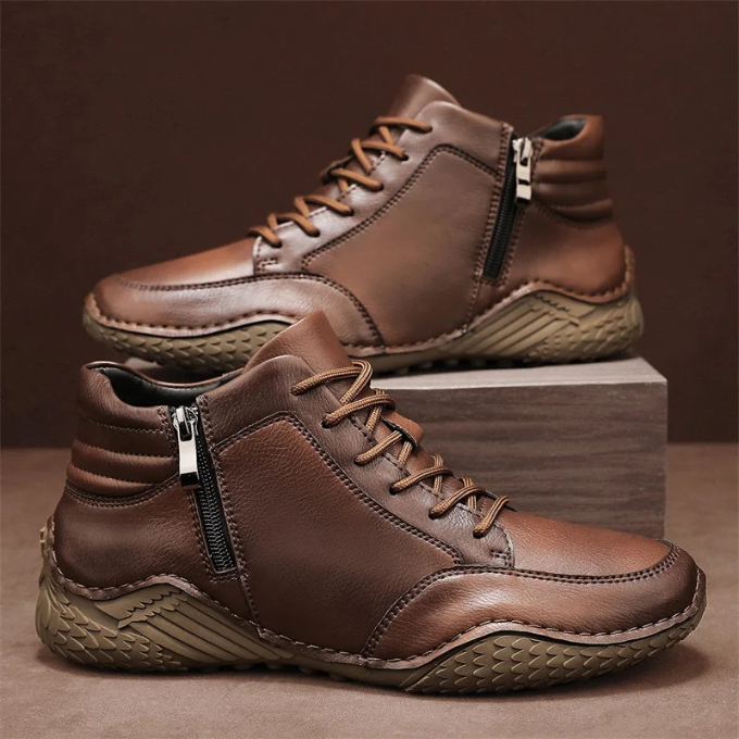 RUGGED LEATHER BOOTS FOR MEN