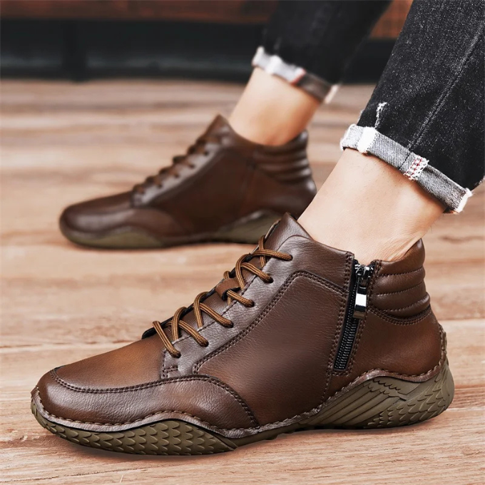 RUGGED LEATHER BOOTS FOR MEN