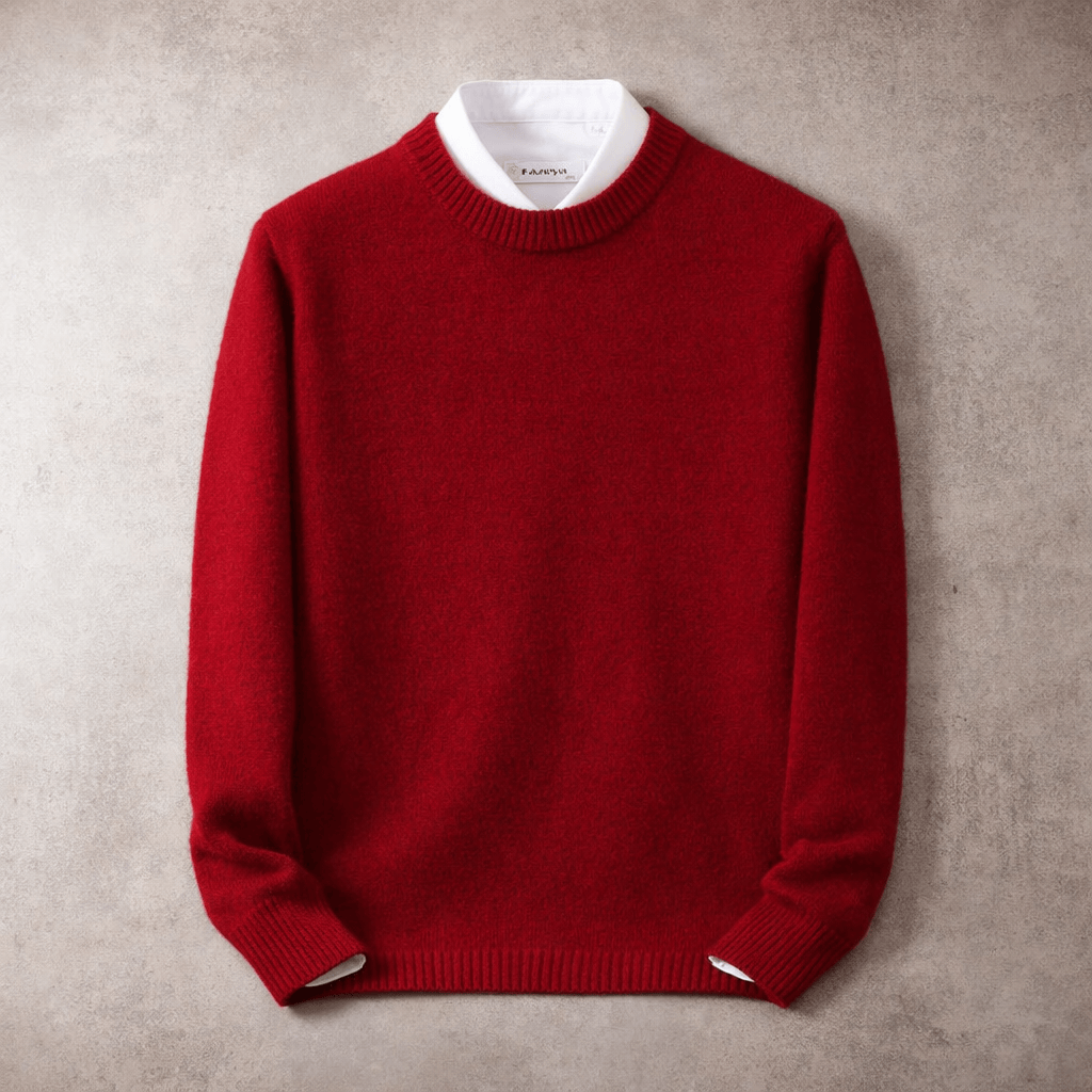 RIBBED CREW NECK SWEATER FOR MEN
