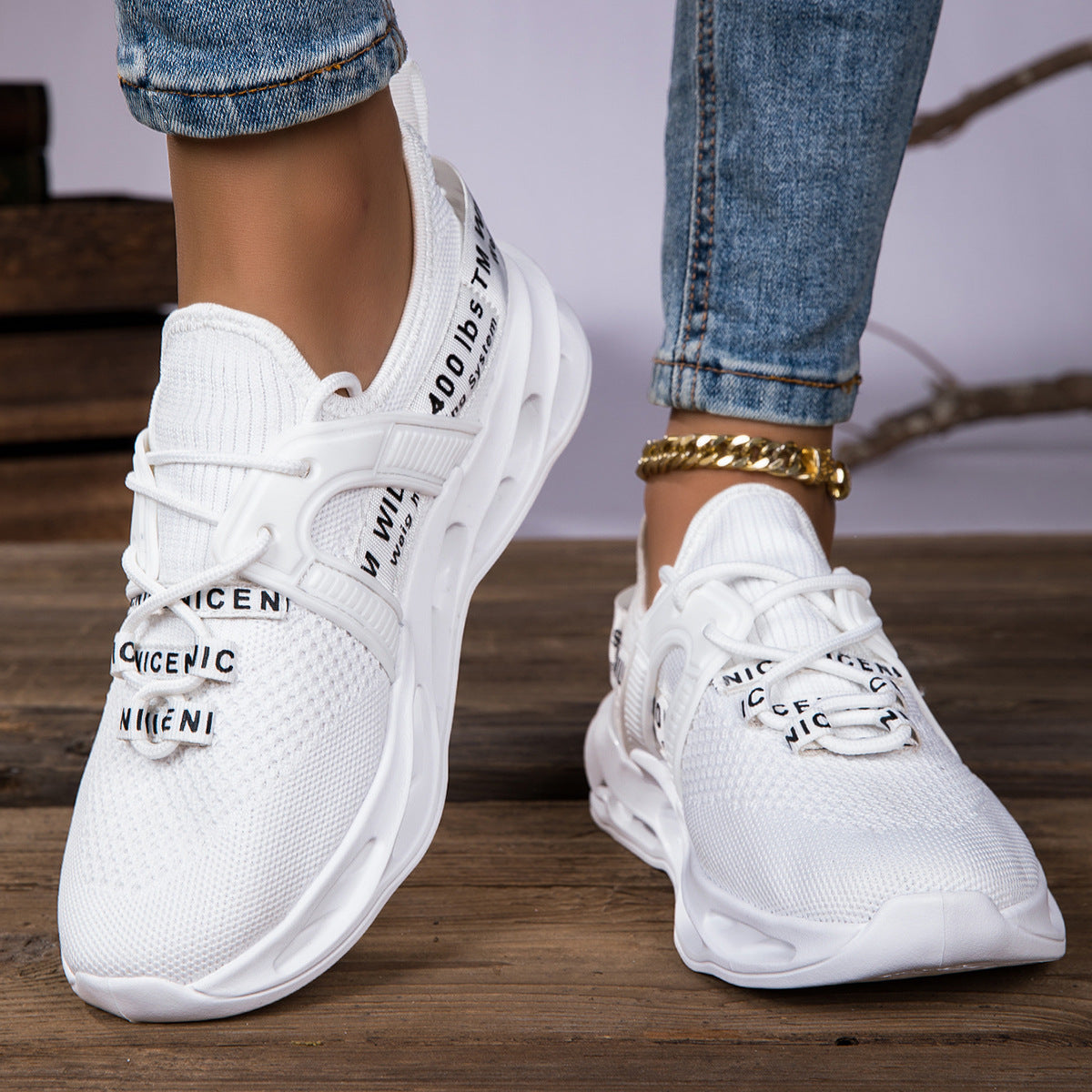 Women's Chunky Sneakers with Breathable Mesh