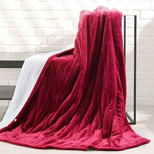 Electric Double-Sided Sherpa Blanket with Remote Control