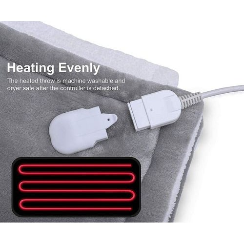 Electric Double-Sided Sherpa Blanket with Remote Control