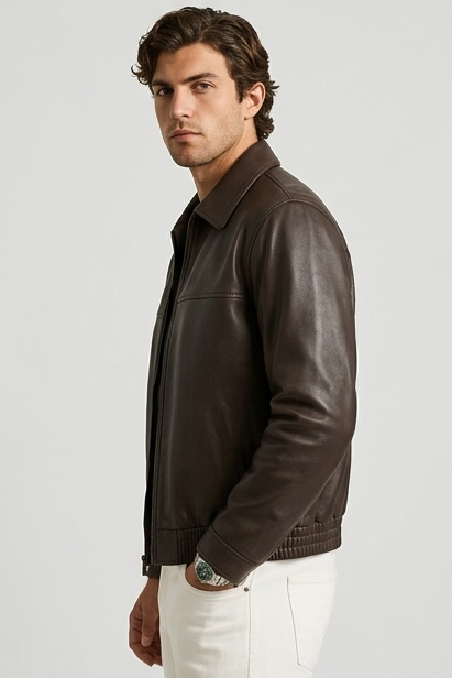 Men's Zip Jacket, Straight Collar, Long Sleeves