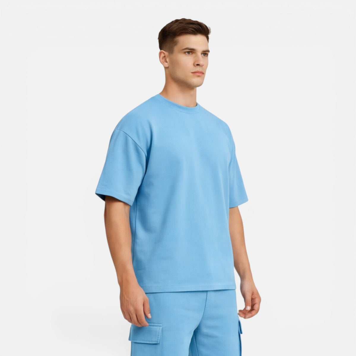 Montarello Men's Cargo Shorts & Oversized T-Shirt Summer Co-Ord Set