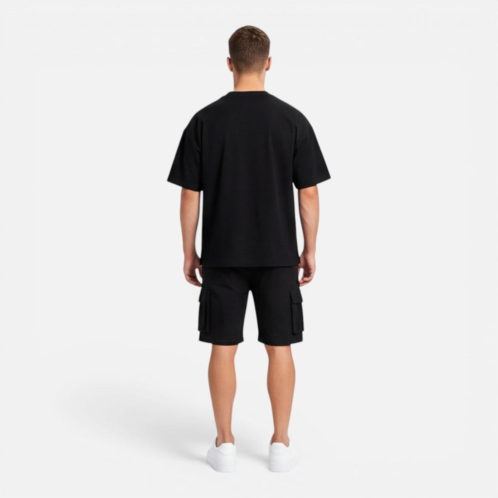 Montarello Men's Cargo Shorts & Oversized T-Shirt Summer Co-Ord Set
