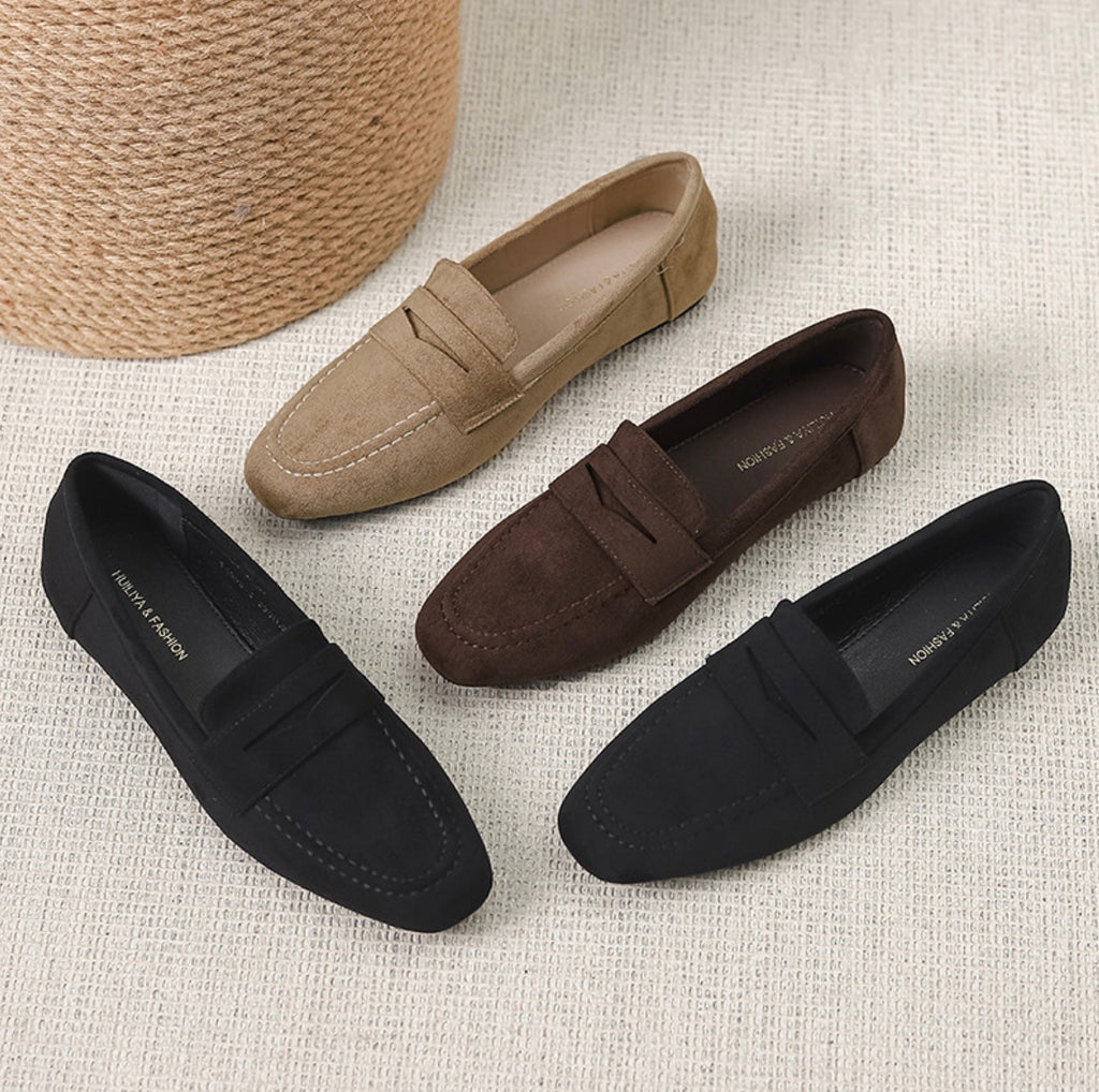 Women's Loafers with Soft Suede Upper and EVA Comfort