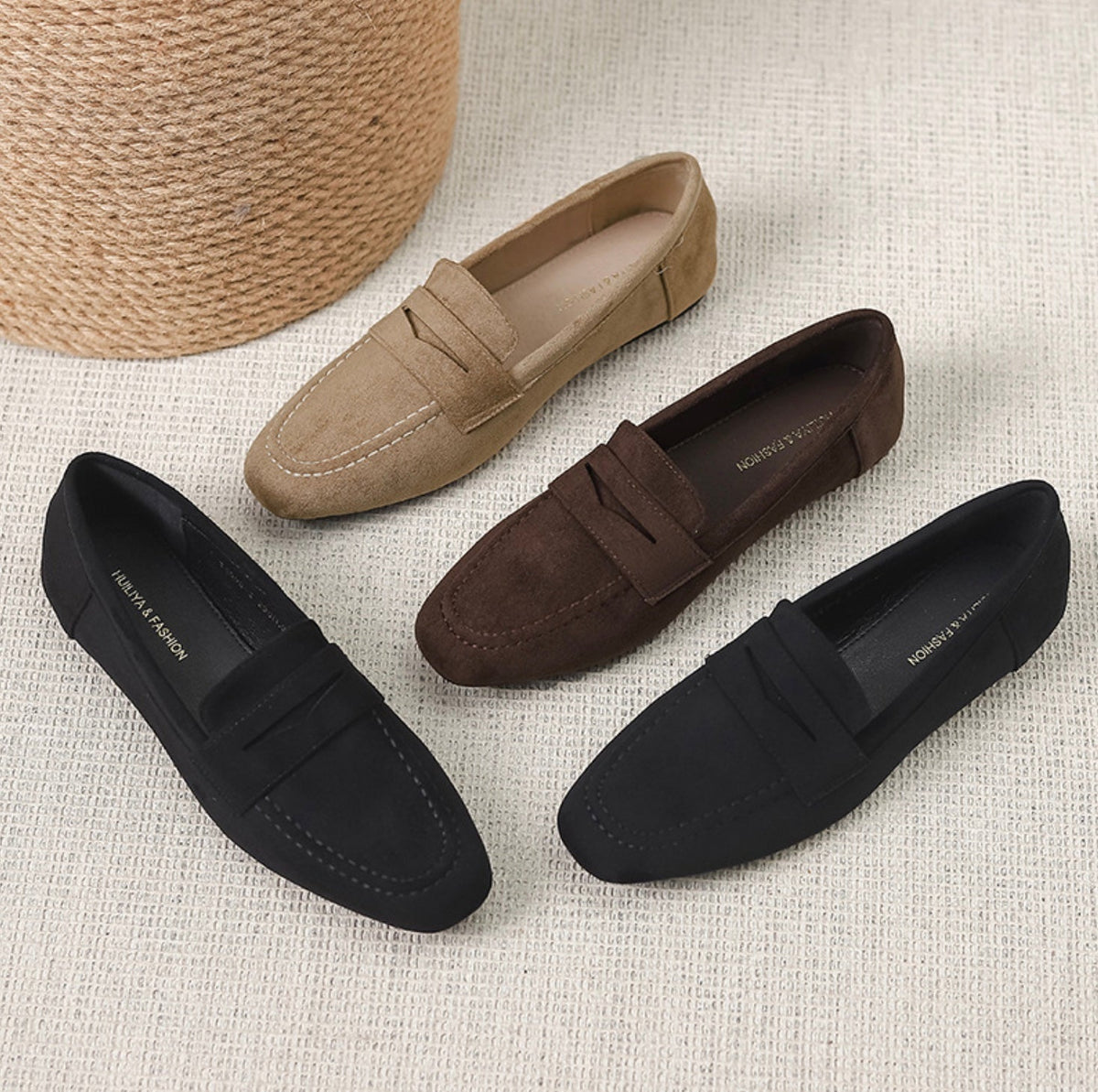 Women's Loafers with Soft Suede Upper and EVA Comfort