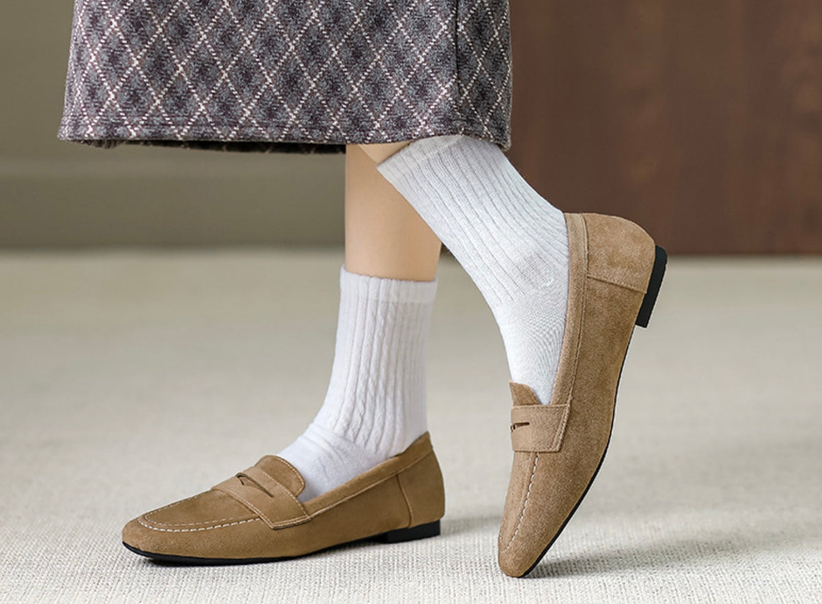 Women's Loafers with Soft Suede Upper and EVA Comfort