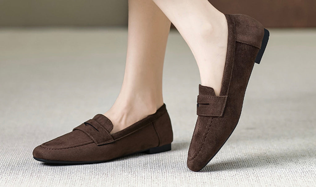 Women's Loafers with Soft Suede Upper and EVA Comfort