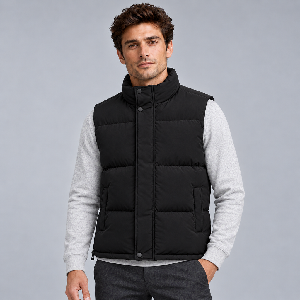 Montarello Men's Gilet Quilted Zip Front Lightweight