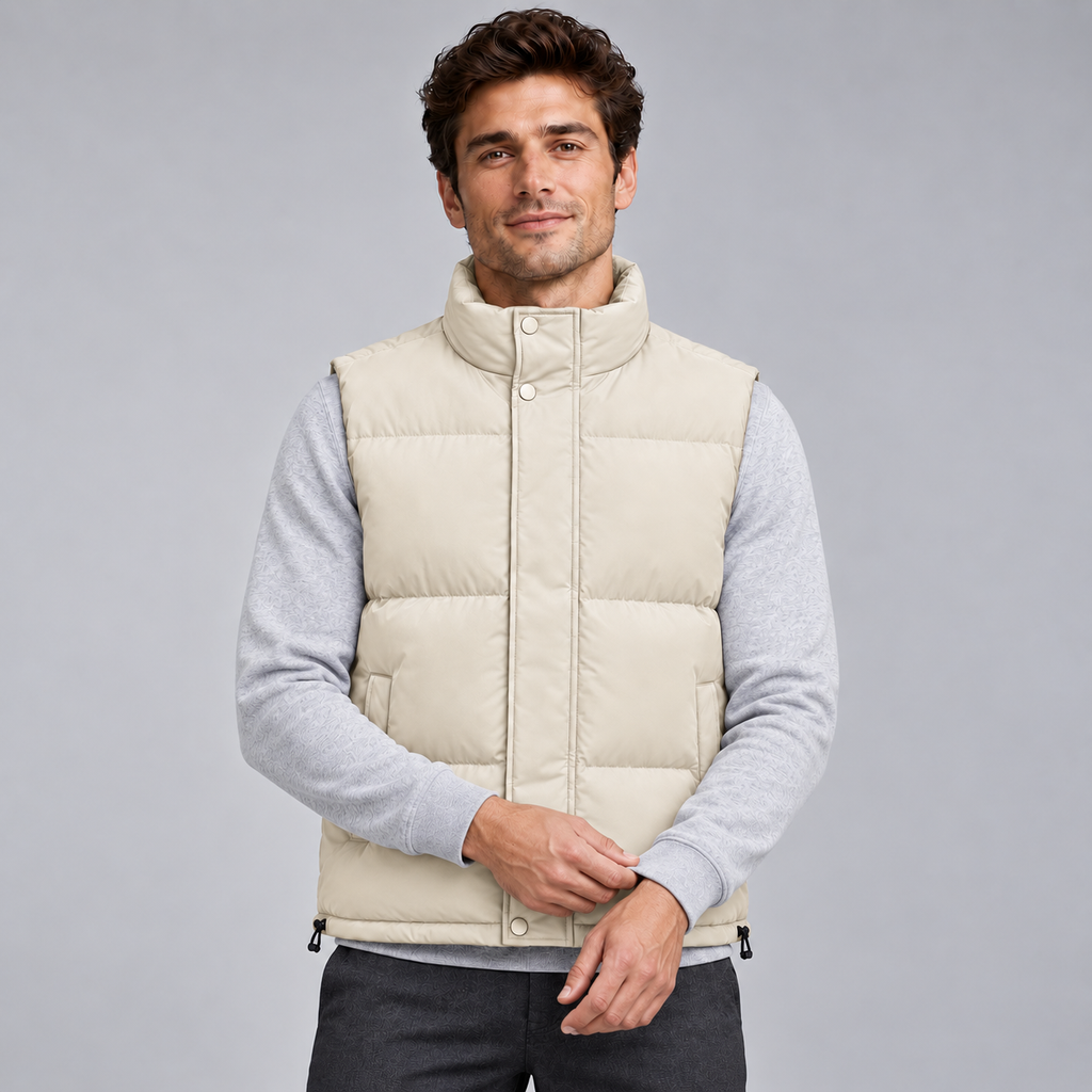 Montarello Men's Gilet Quilted Zip Front Lightweight