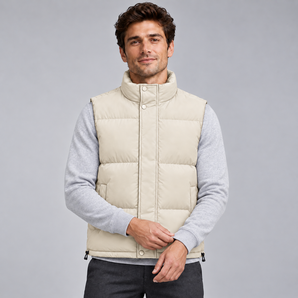 Montarello Men's Gilet Quilted Zip Front Lightweight