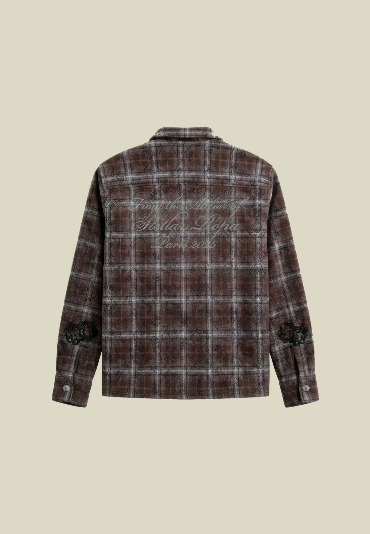 Men's Brown Plaid Shirt, Long Sleeves, Button Front