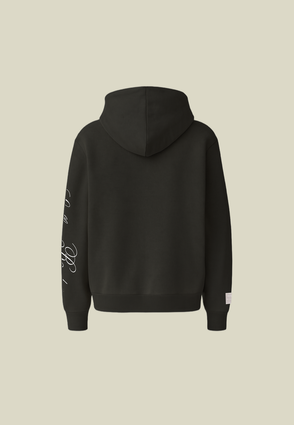 Unisex Black Graphic Pullover Hoodie, Long Sleeves, Front Pocket