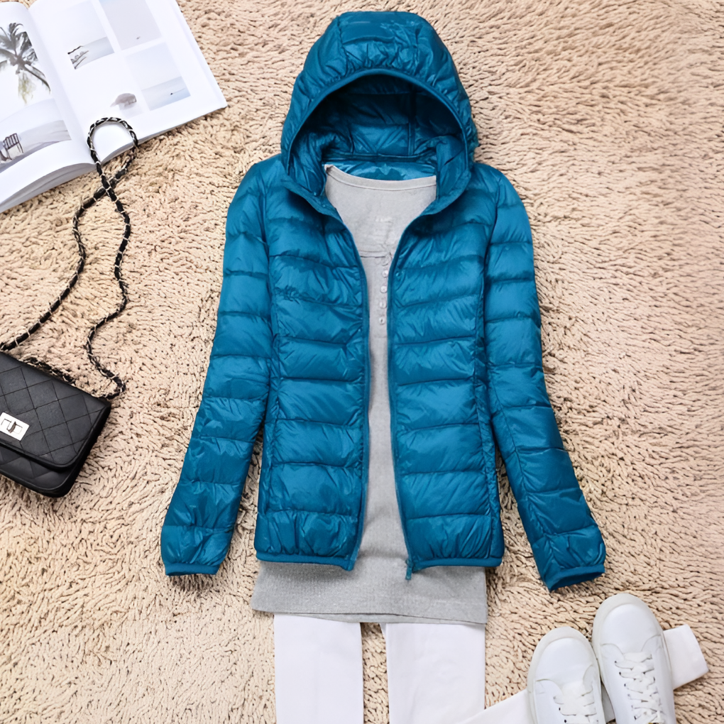 Women's Lightweight Packable Puffer Jacket with Hood
