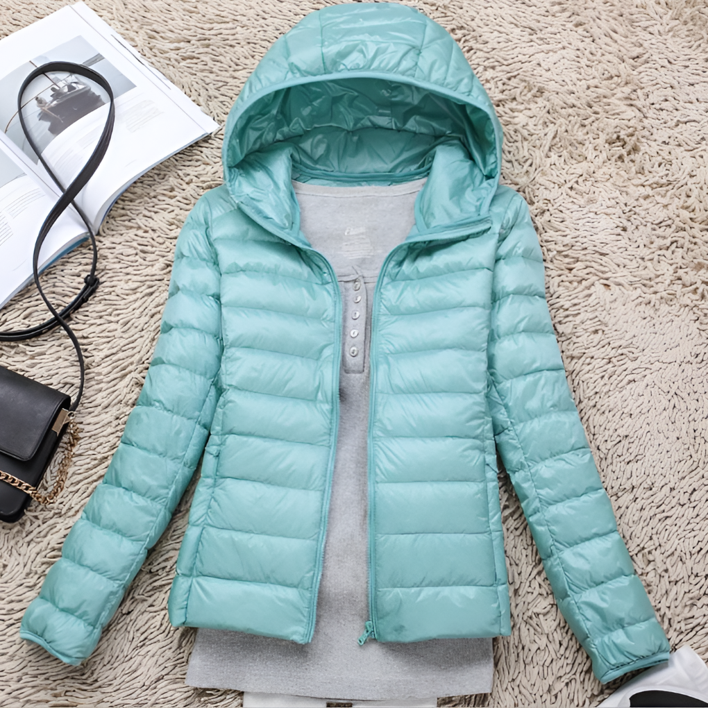Women's Lightweight Packable Puffer Jacket with Hood