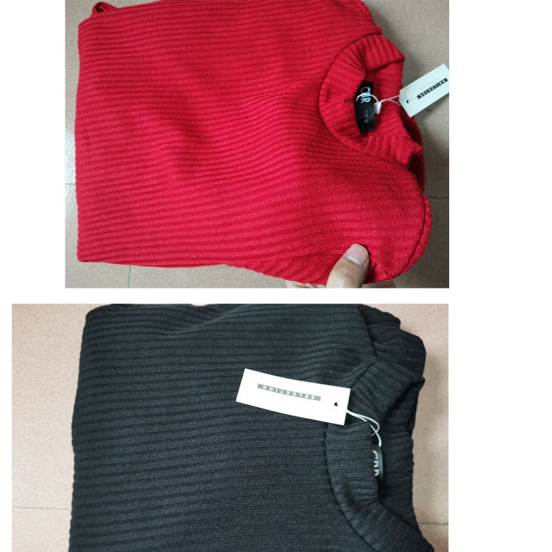 Women's Ribbed Turtleneck Top and Legging Set