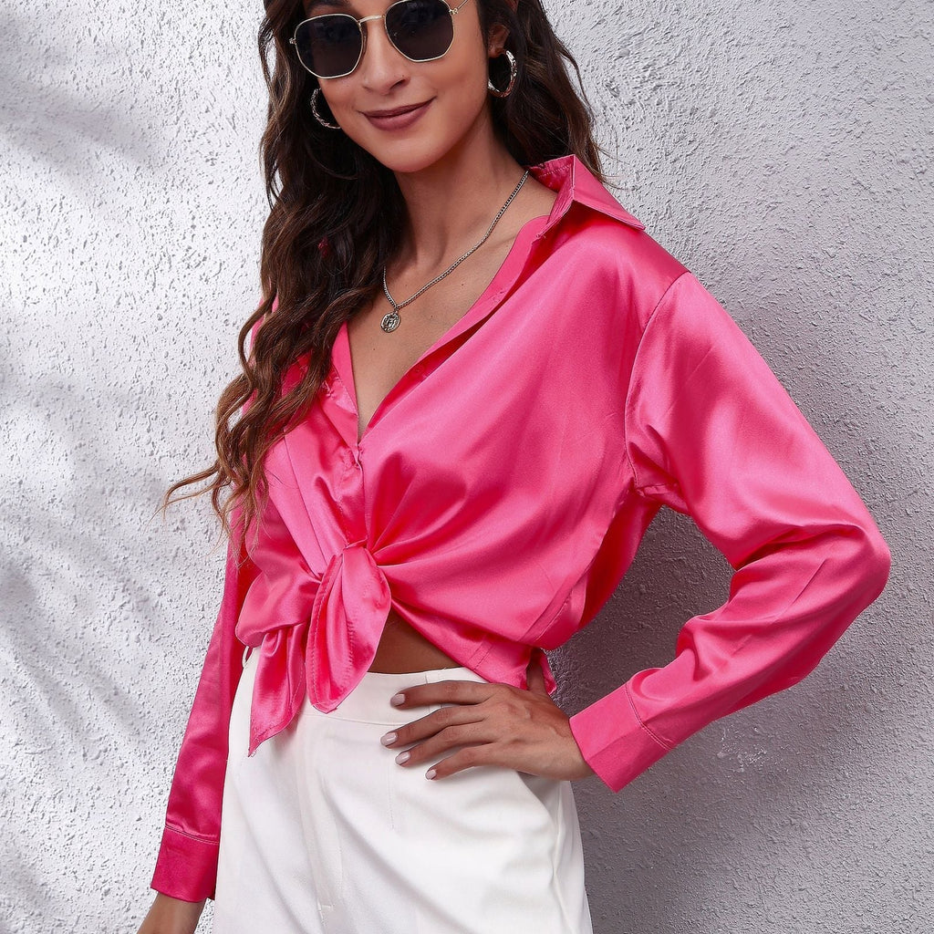 Sydney | Women’s Casual Workwear Loose Fit Satin Blouses