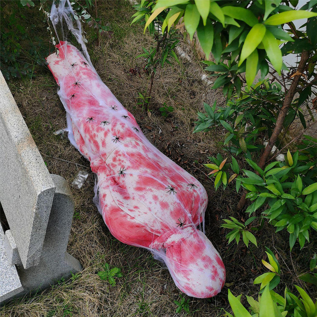 Halloween's 59-Inch Hanging Cocoon Corpse with Warm String Lights
