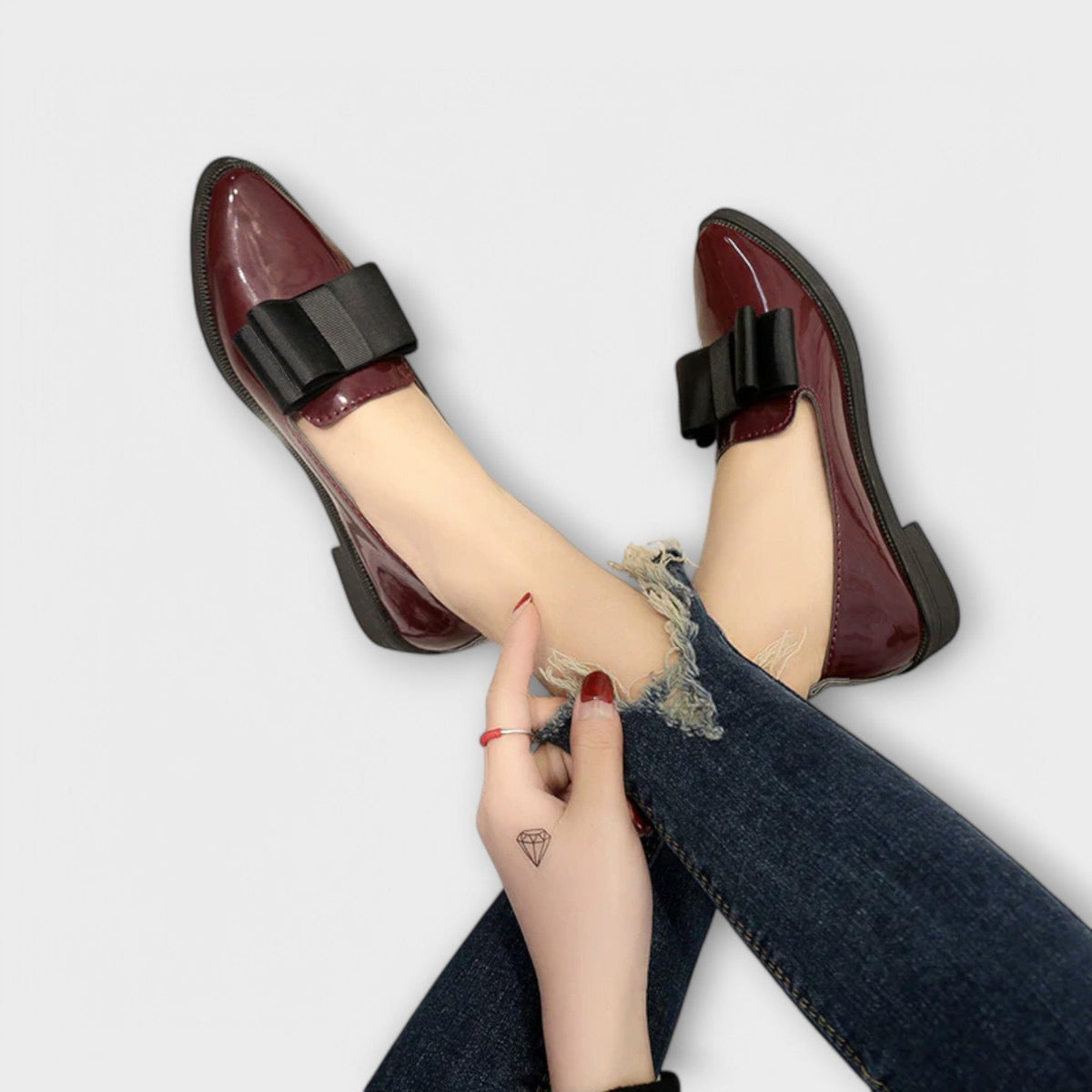 Women's Leather Loafers with Soft Lining and Flexible Sole