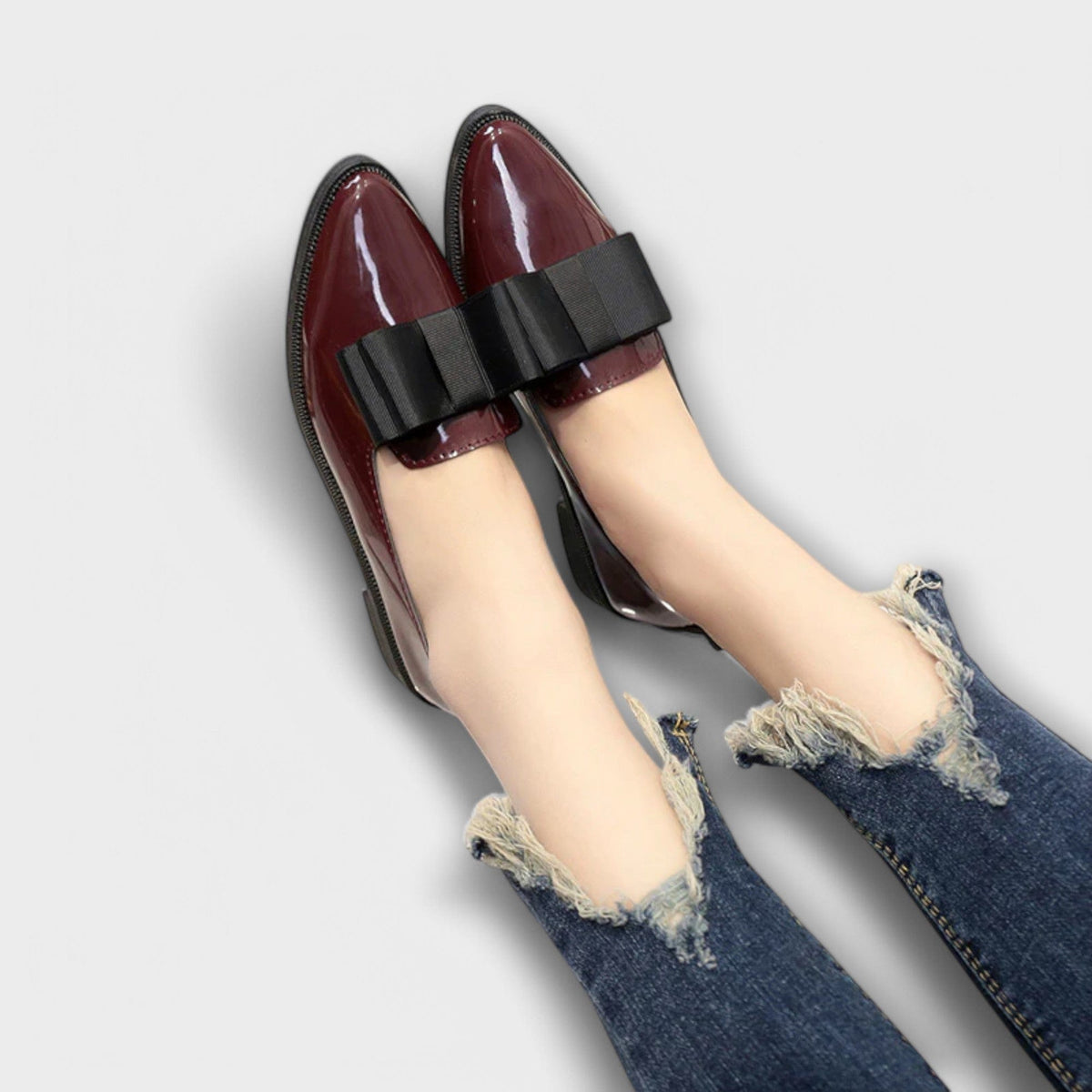Women's Leather Loafers with Soft Lining and Flexible Sole