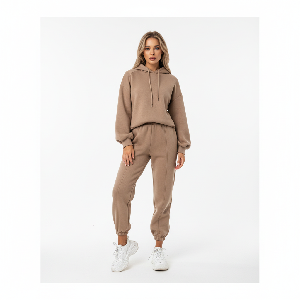 Women's Hoodie and Jogger Set with Drawstring