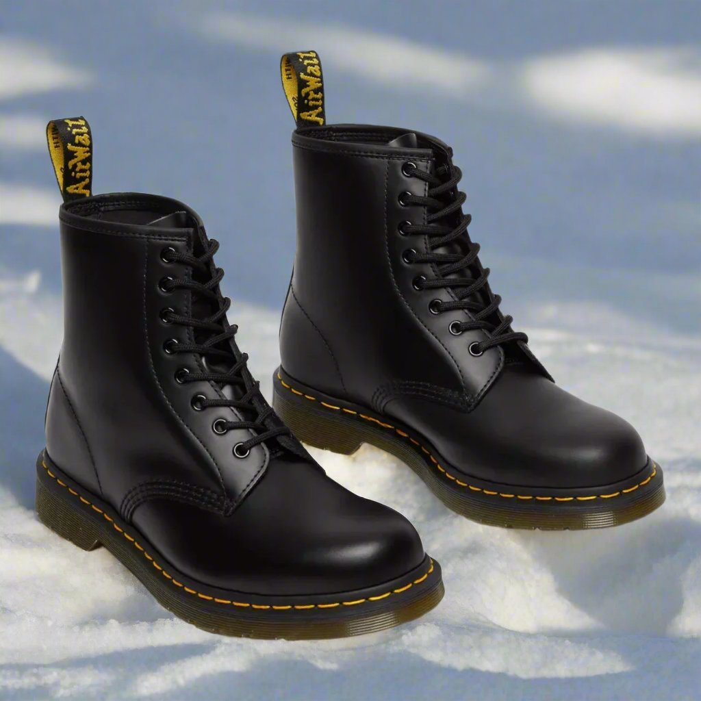 Men's Classic Combat Lace-Up Boots, Ankle Height, Round Toe