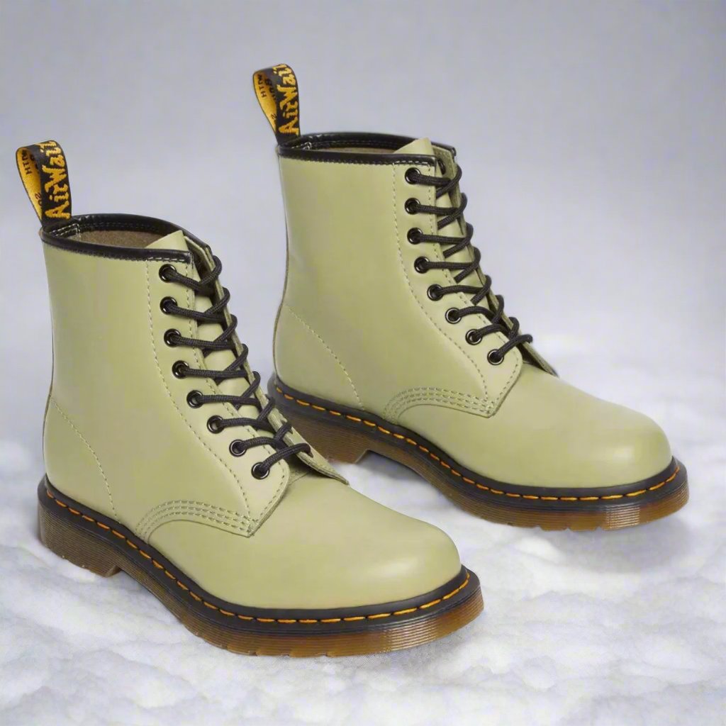 Men's Classic Combat Lace-Up Boots, Ankle Height, Round Toe