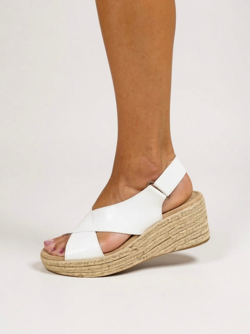Women's Espadrille Wedge Sandals with Cushioned Insole and Adjustable Strap