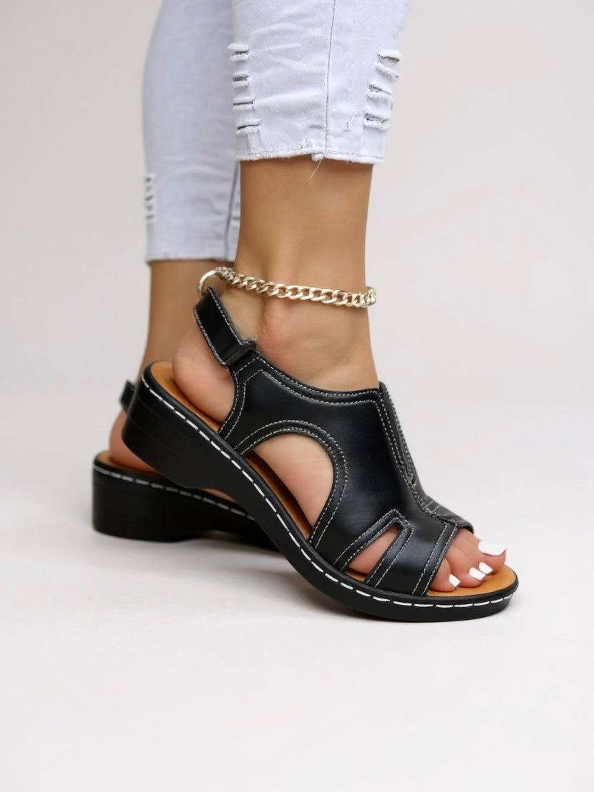 Women's Adjustable Sandals with Cushioned Footbed and Shock-Absorbing Sole