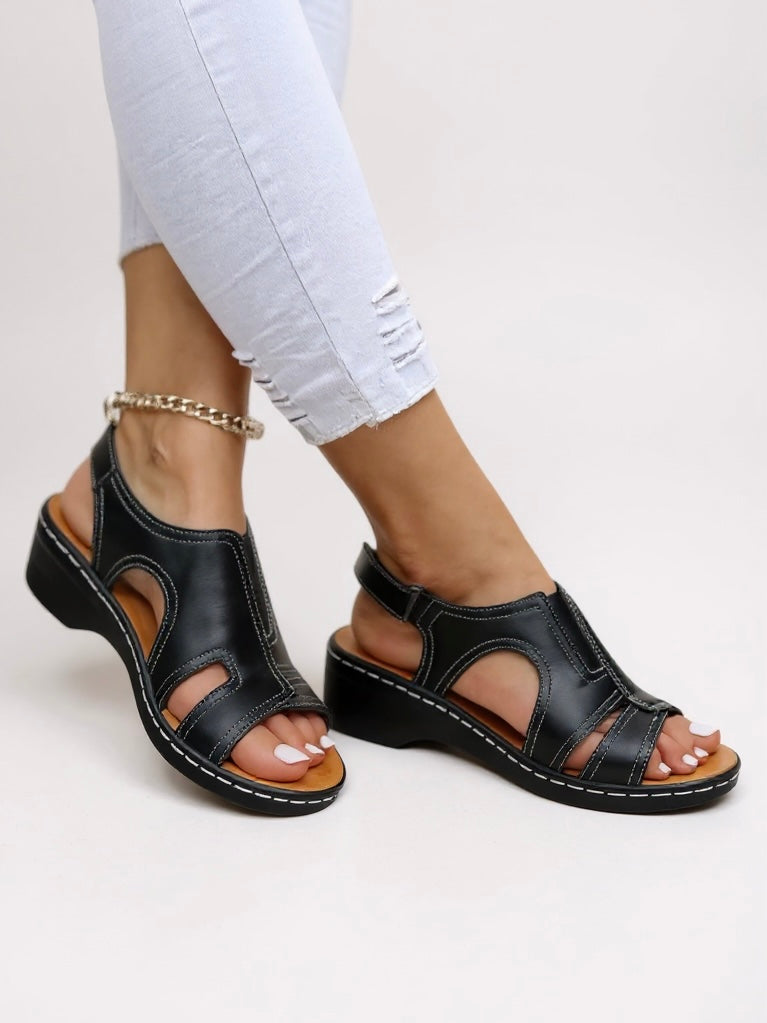Women's Adjustable Sandals with Cushioned Footbed and Shock-Absorbing Sole