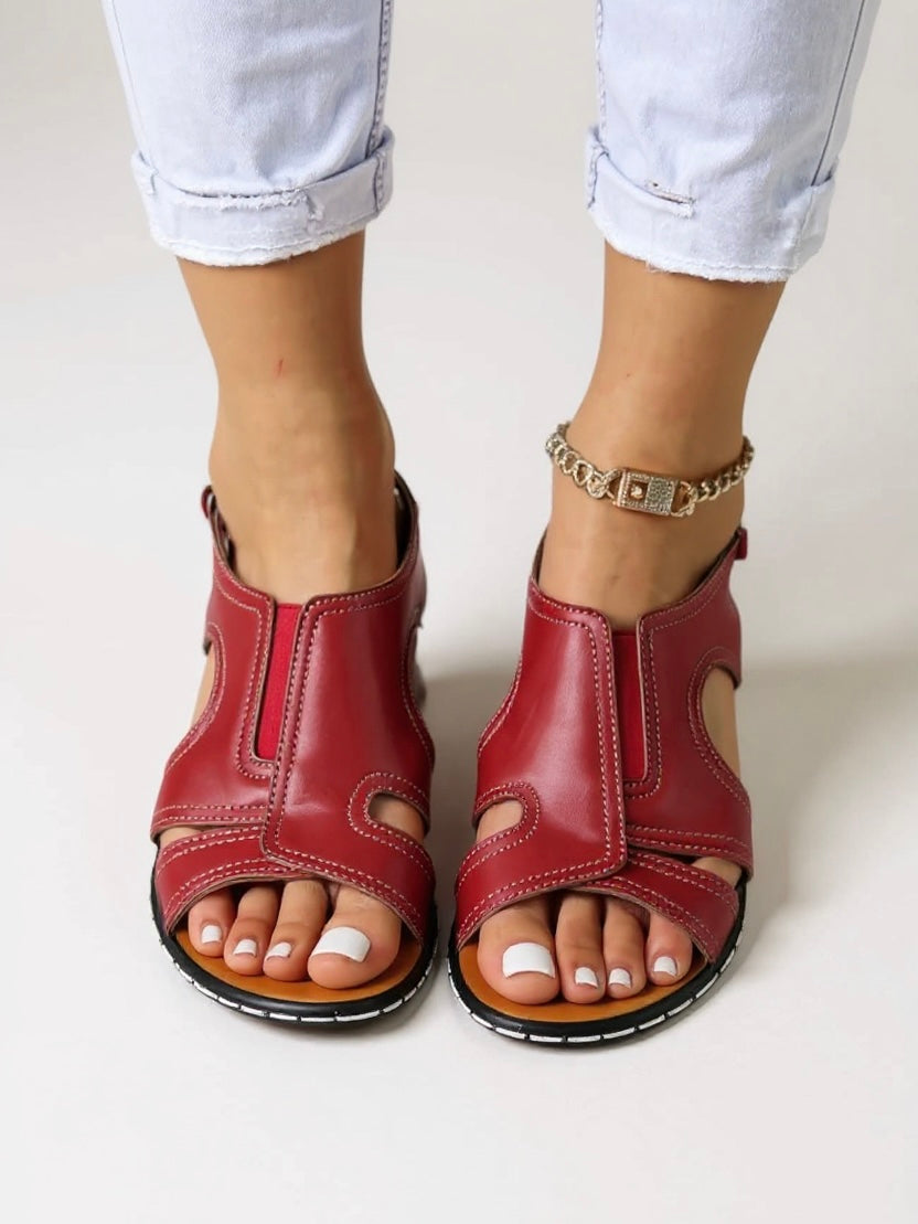 Women's Adjustable Sandals with Cushioned Footbed and Shock-Absorbing Sole