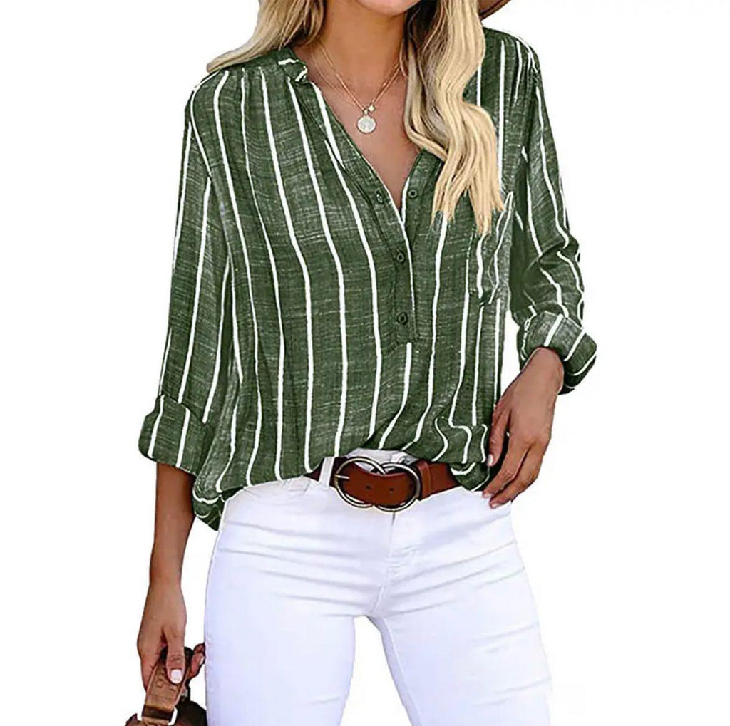 Mia | Women Summer Striped Casual Blouse