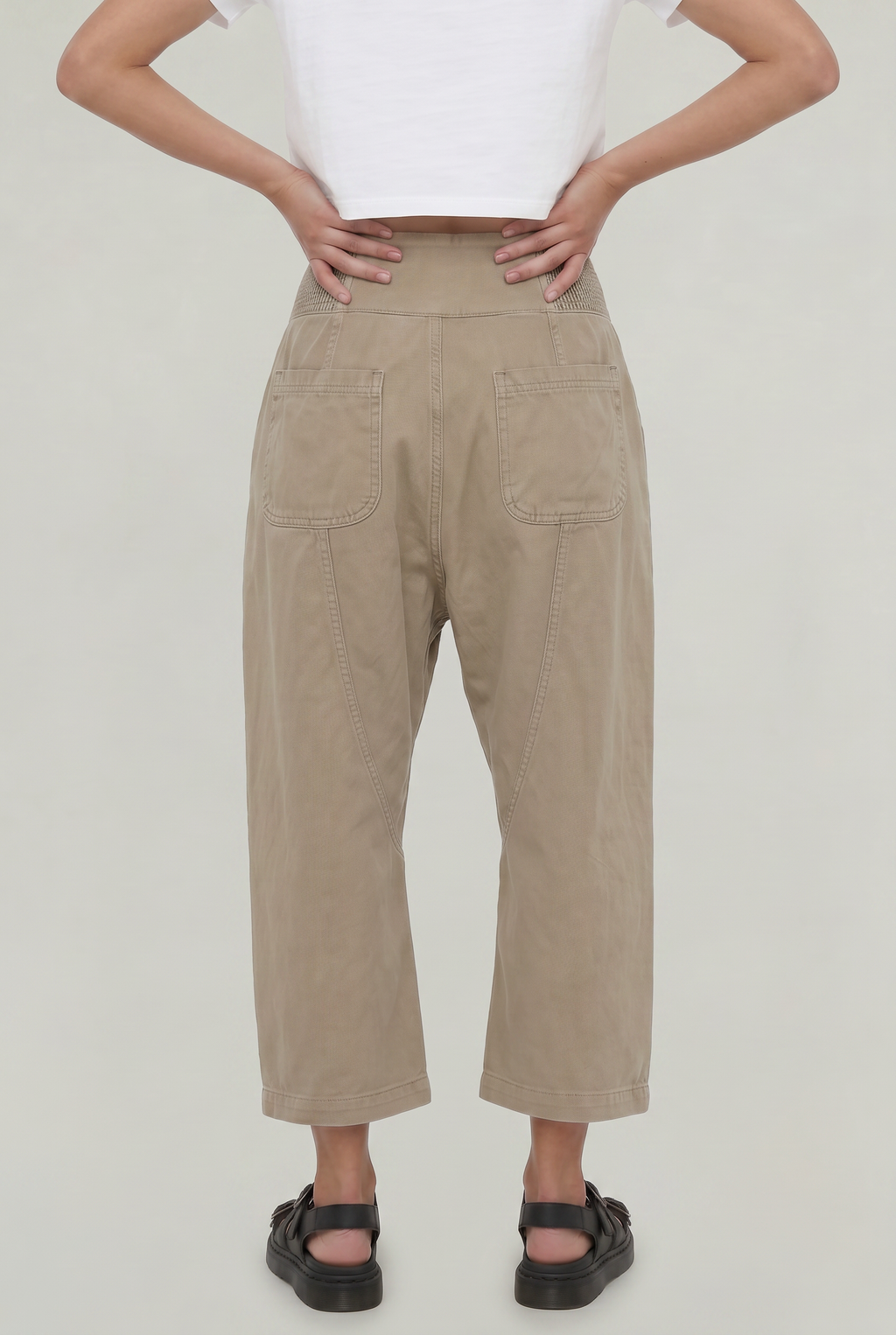 Women's Cotton Linen Wide Leg Trousers