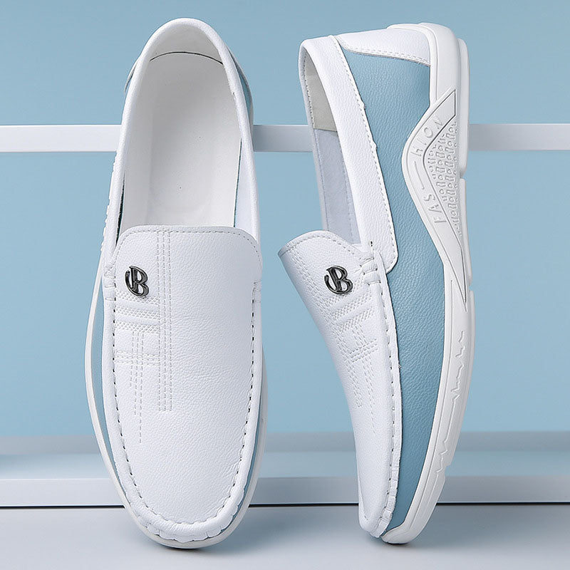 John | Men's Slip-On Loafers with Contrast Panel