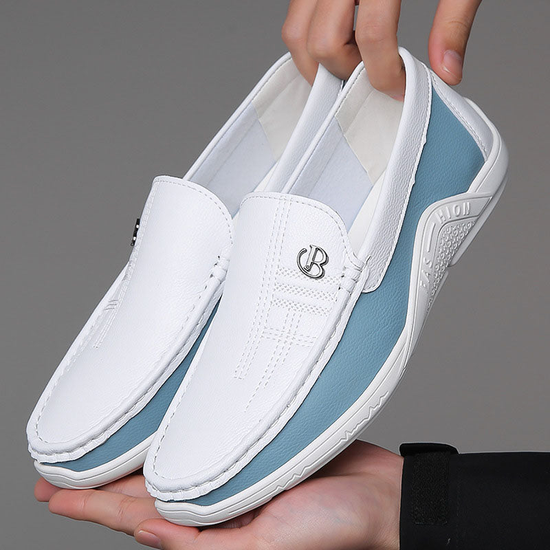 John | Men's Slip-On Loafers with Contrast Panel