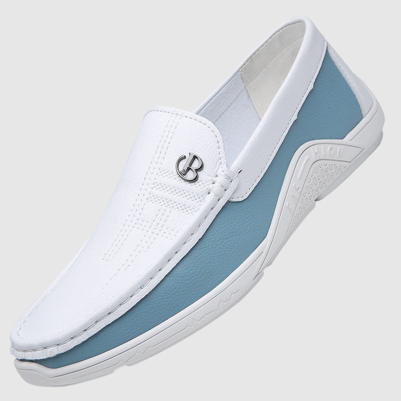 John | Men's Slip-On Loafers with Contrast Panel
