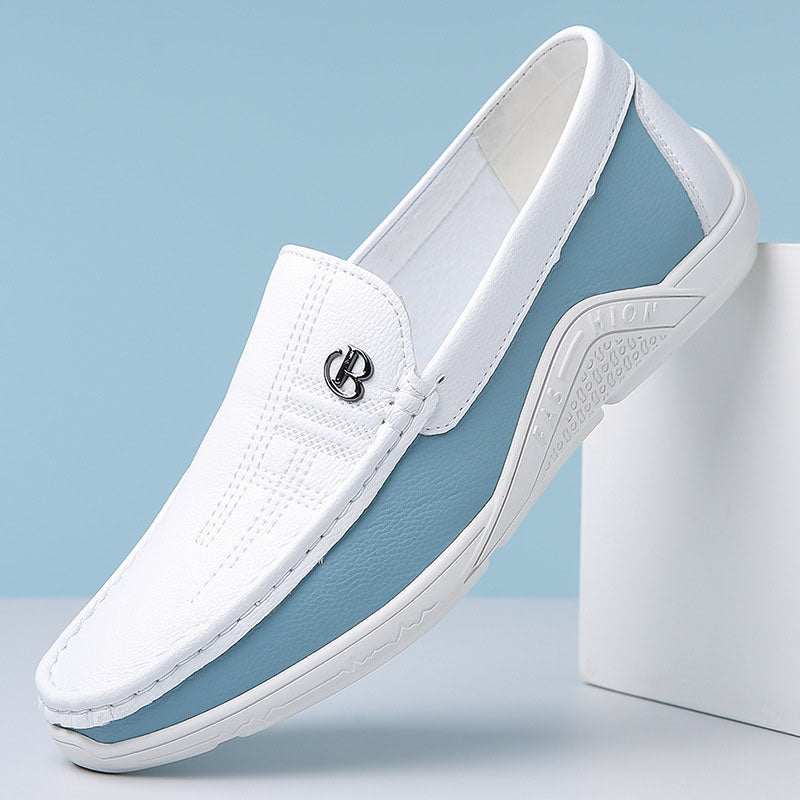 John | Men's Slip-On Loafers with Contrast Panel