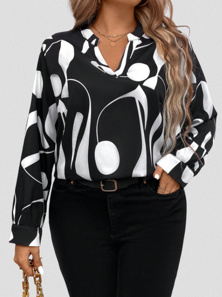 LYRA SATIN LOOK BLOUSE