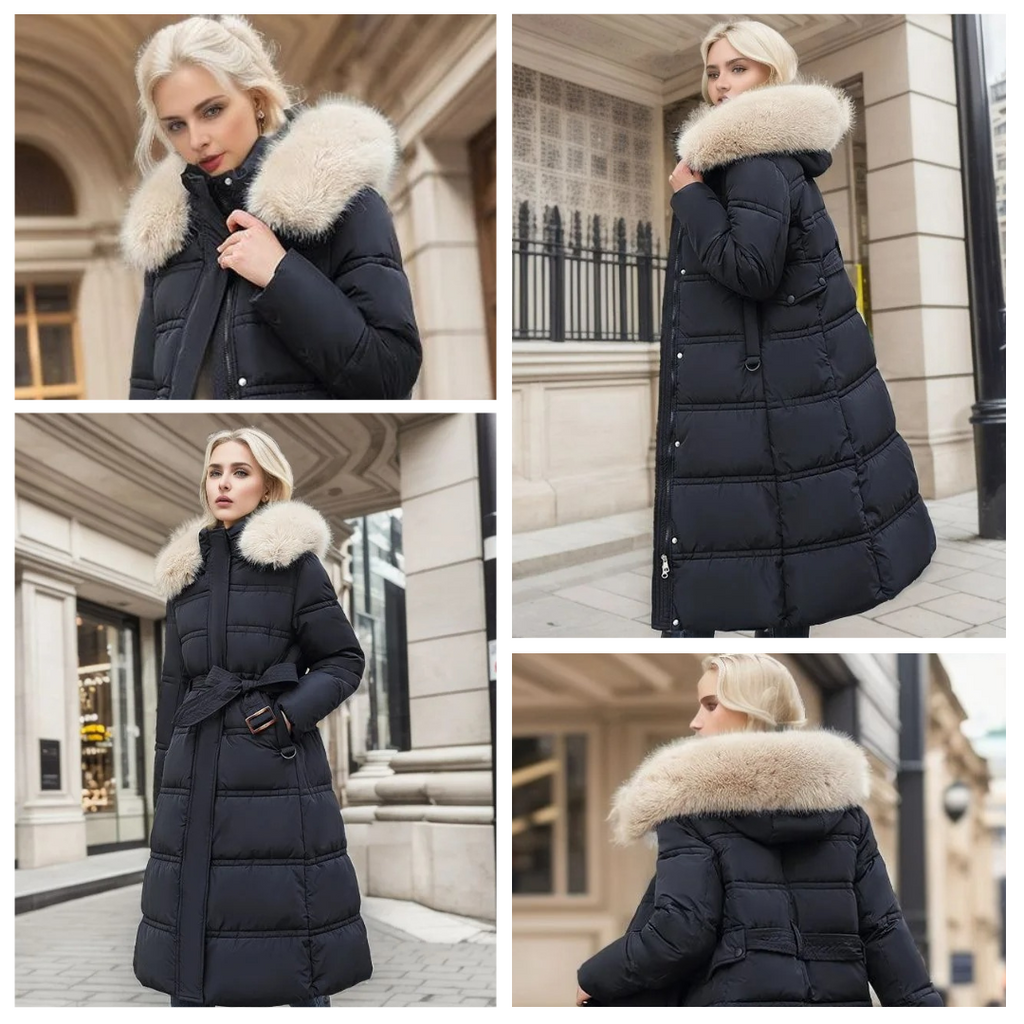 Lucia | Designer Winter Parka With Fur Hood