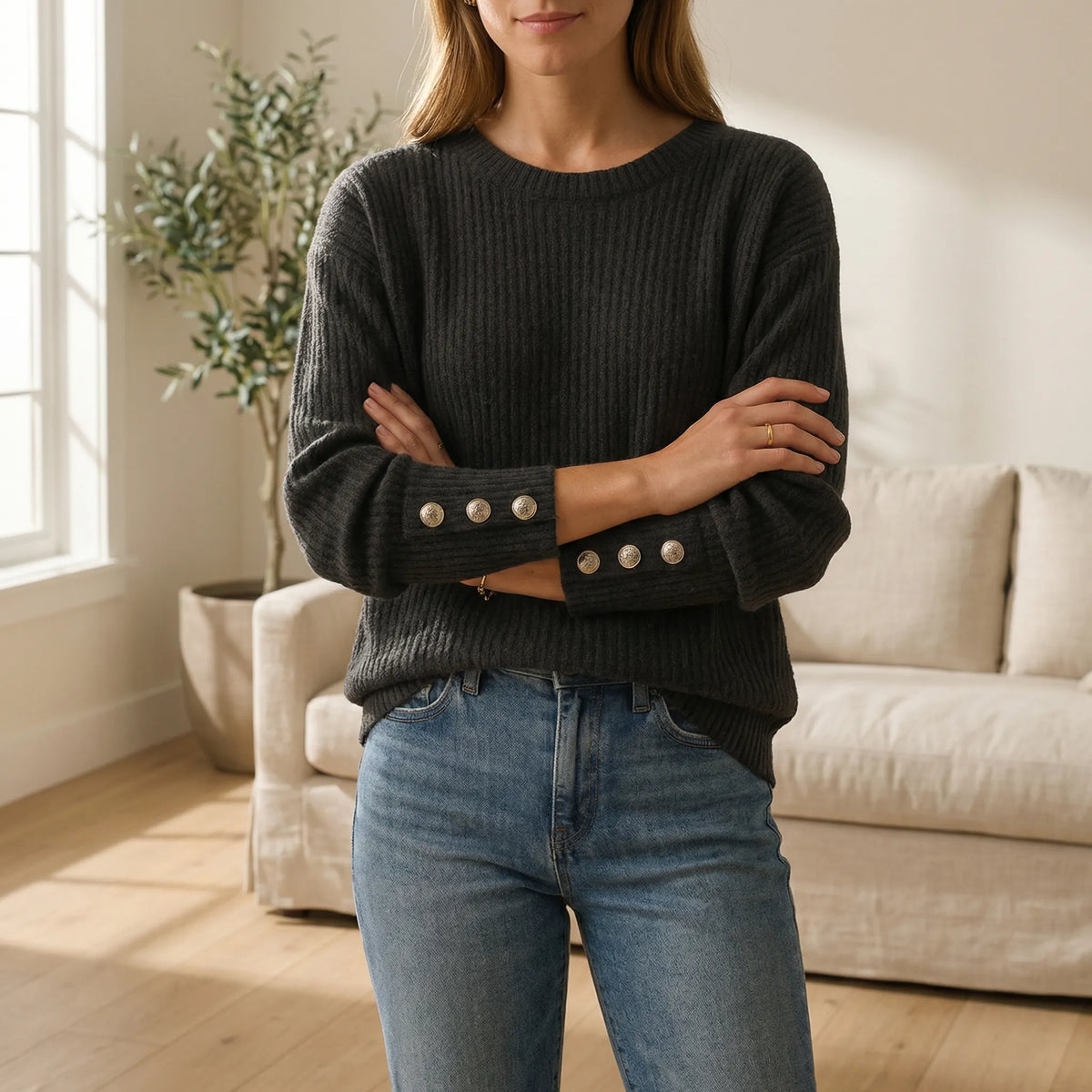 Relaxed-Fit Knit Sweater - Charlotta