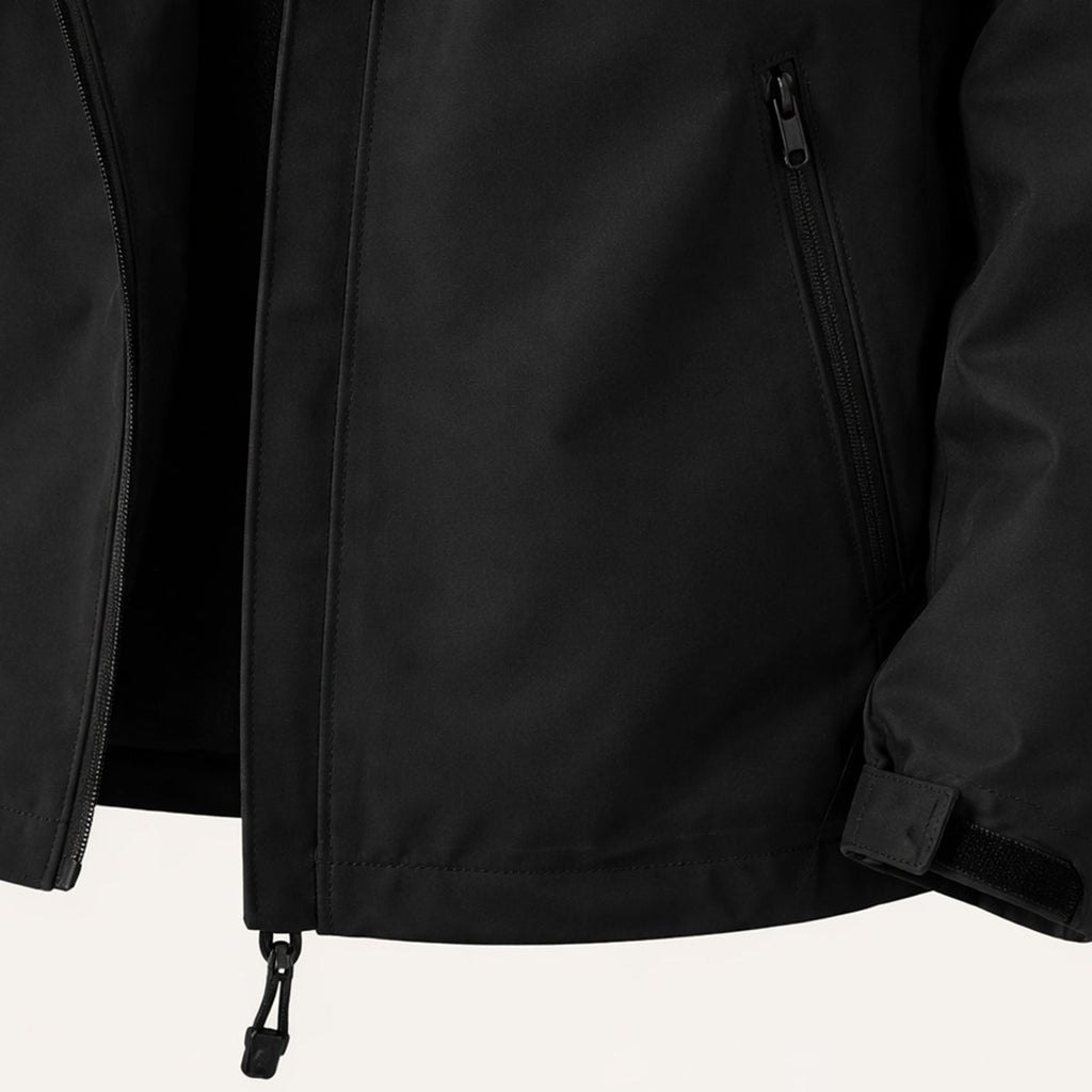 Men's Hooded Rain Jacket, Zip Front, Long Sleeves