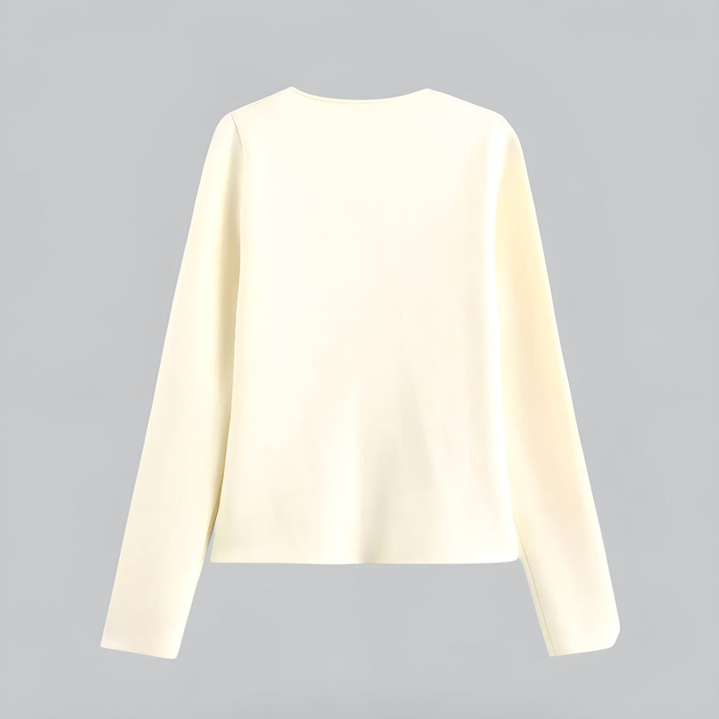 Women's V-Neck Button Front Knit Cardigan, Long Sleeves