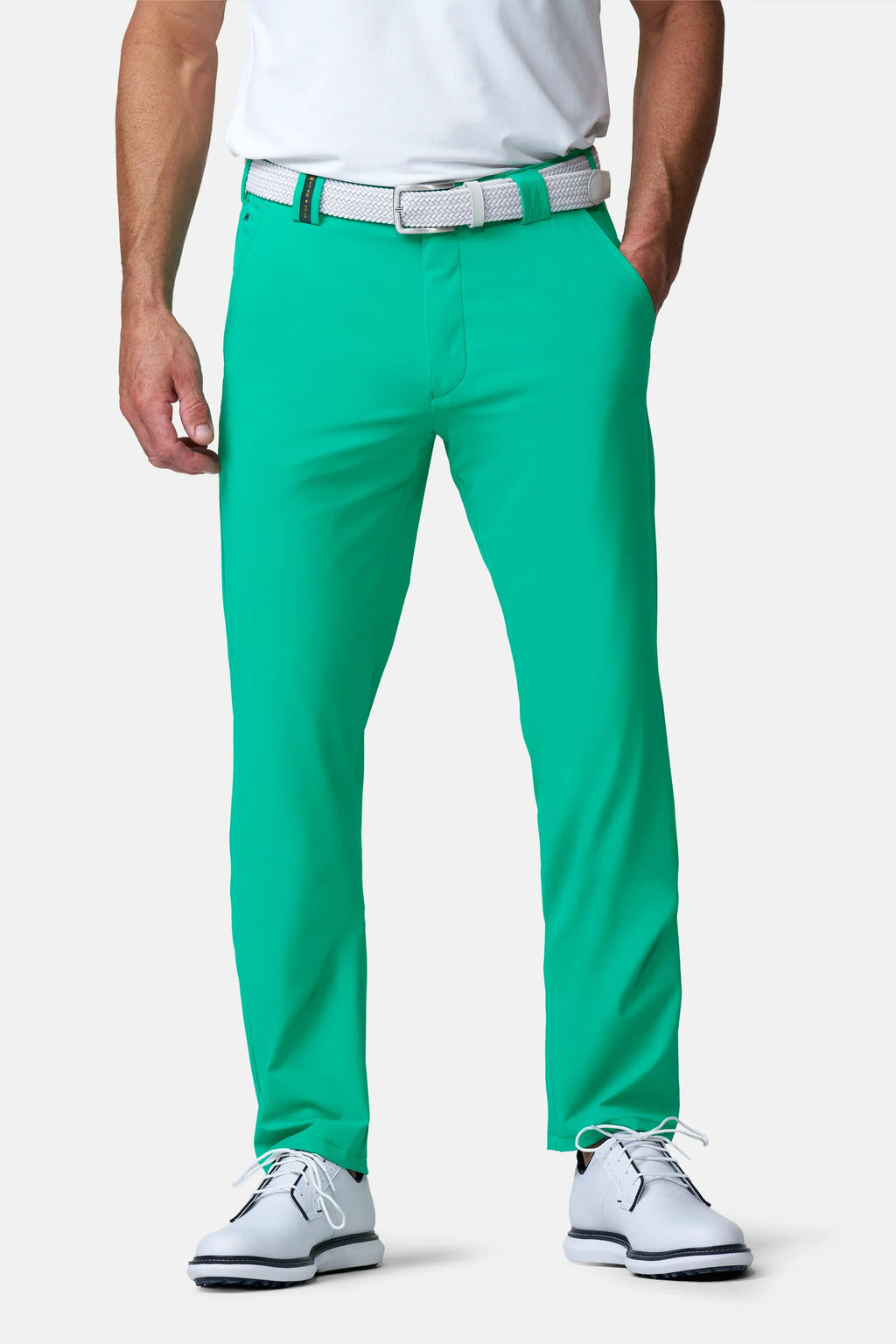 Men's Golf Chino Trousers, Straight Leg, Belt Loops