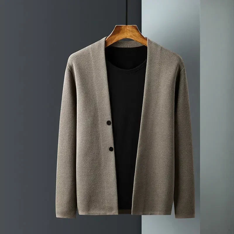 Men's Knit Cardigan, V-Neck, Long Sleeves, Button Front