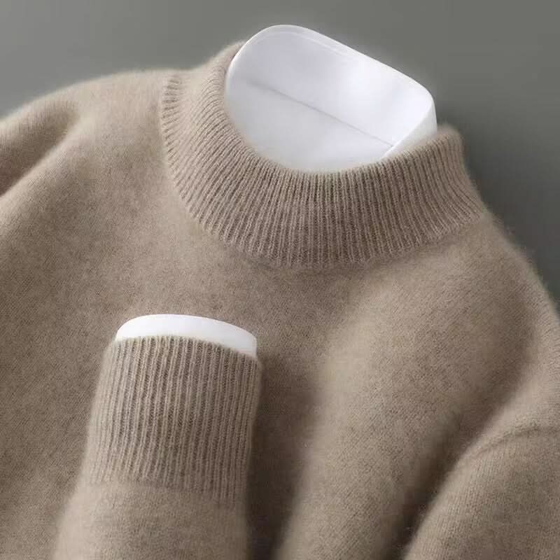 Women's Mock Neck Ribbed Knit Sweater, Long Sleeves