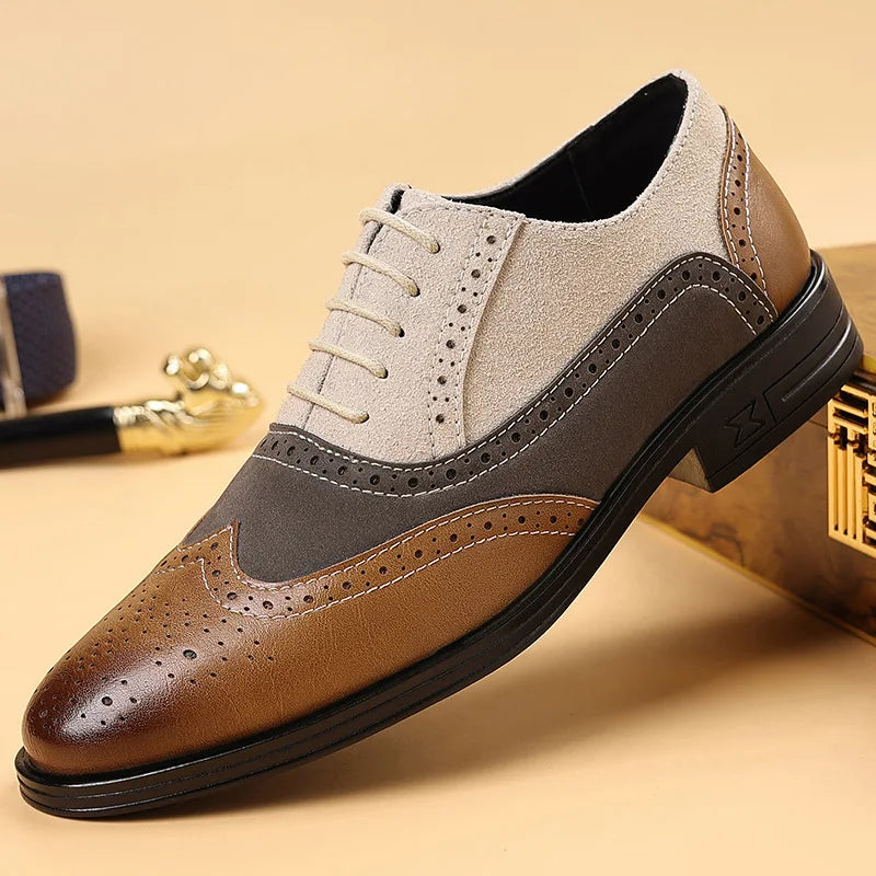 BROGUE LACE-UP SHOES FOR MEN
