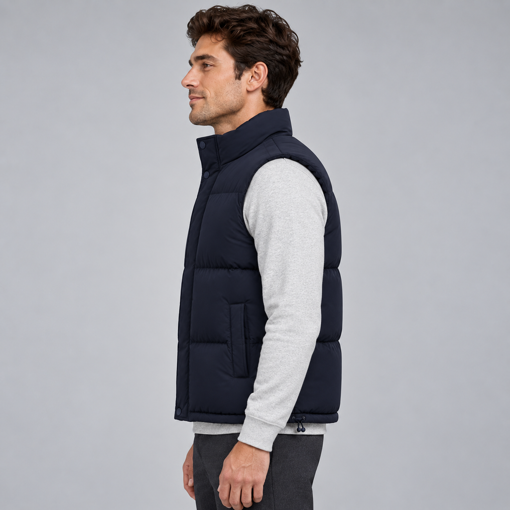 Montarello Men's Gilet Quilted Zip Front Lightweight