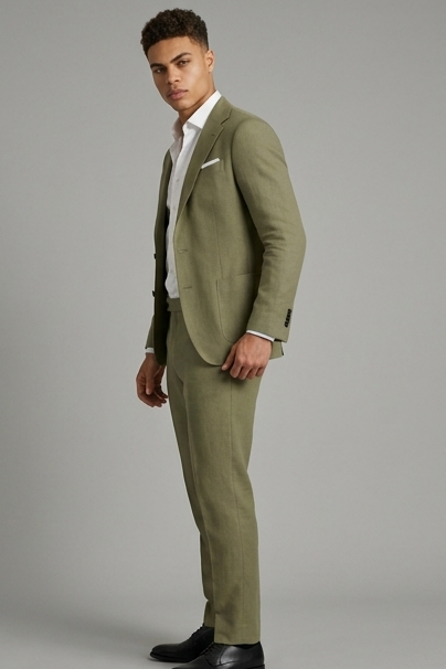Men's Two-Piece Suit, Notch Lapel, Two-Button Jacket