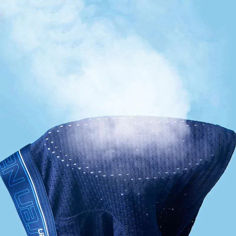 Men's 4 Pieces Ice Silk Boxer Shorts Plus Size Cool Breathable Underwear
